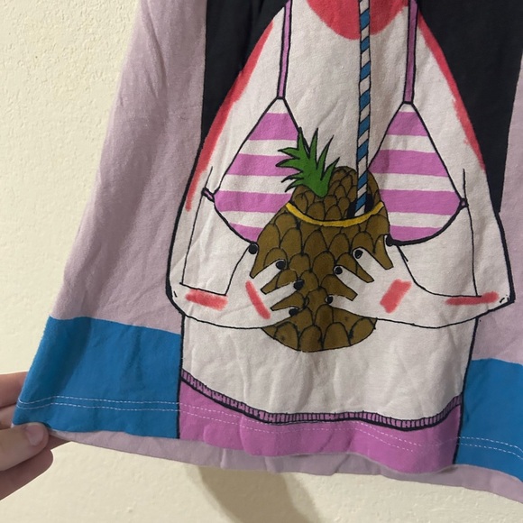 Marc by Marc Jacobs Beach Pineapple Girl T-Shirt Lavender Graphic Women's Sz  Xs - Picture 3 of 8